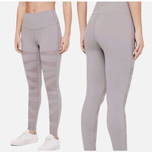 LULULEMON Taupe Wunder Under Tech Mesh Legging Tight 28" Special Edition Size 4
